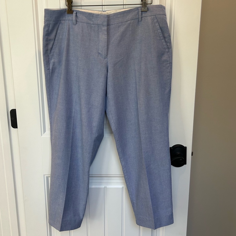J. Crew Factory Light Blue Woman’s Cropped Ankle Pants Size 14
